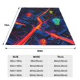 thumbnail image 3 of Pofeuu Neon City Map Print Ultra-Soft Micro Fleece Blanket,for Bed Or Sofa,All Season Throw Blankets Flannel Blanket-60"x50", 3 of 7