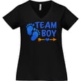 thumbnail image 3 of Inktastic Team Boy Women's Plus Size V-Neck T-Shirt, 3 of 5