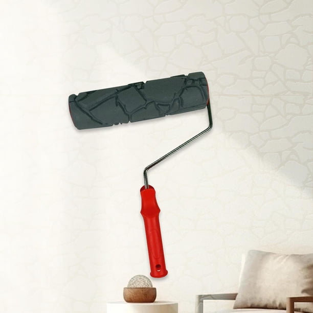 Patrón de Pintura de pintura Accesorios de herramientas de arte de decoración portátil Pintura de pared Rodillo de goma de textura para el Estilo D