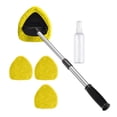 thumbnail image 4 of koolsoo Auto Windshield Cleaning Tool Telescopic Handle with 3 Microfiber Pads Reusable for RV SUV Truck Aluminum Rod Multifunctional Yellow Pads, 4 of 9