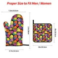 thumbnail image 2 of Pofeuu Hawaiian Style Print Oven Mitts and Pot Holders 4 pcs Set,High Heat Resistant 500 Degree Extra Thicken Long Kitchen Cotton Oven Glove for Cooking, 2 of 6