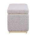 thumbnail image 6 of Linon Hawn Rectangle Storage Ottoman Natural Wood Trim in Soft Grey Sherpa, 6 of 16
