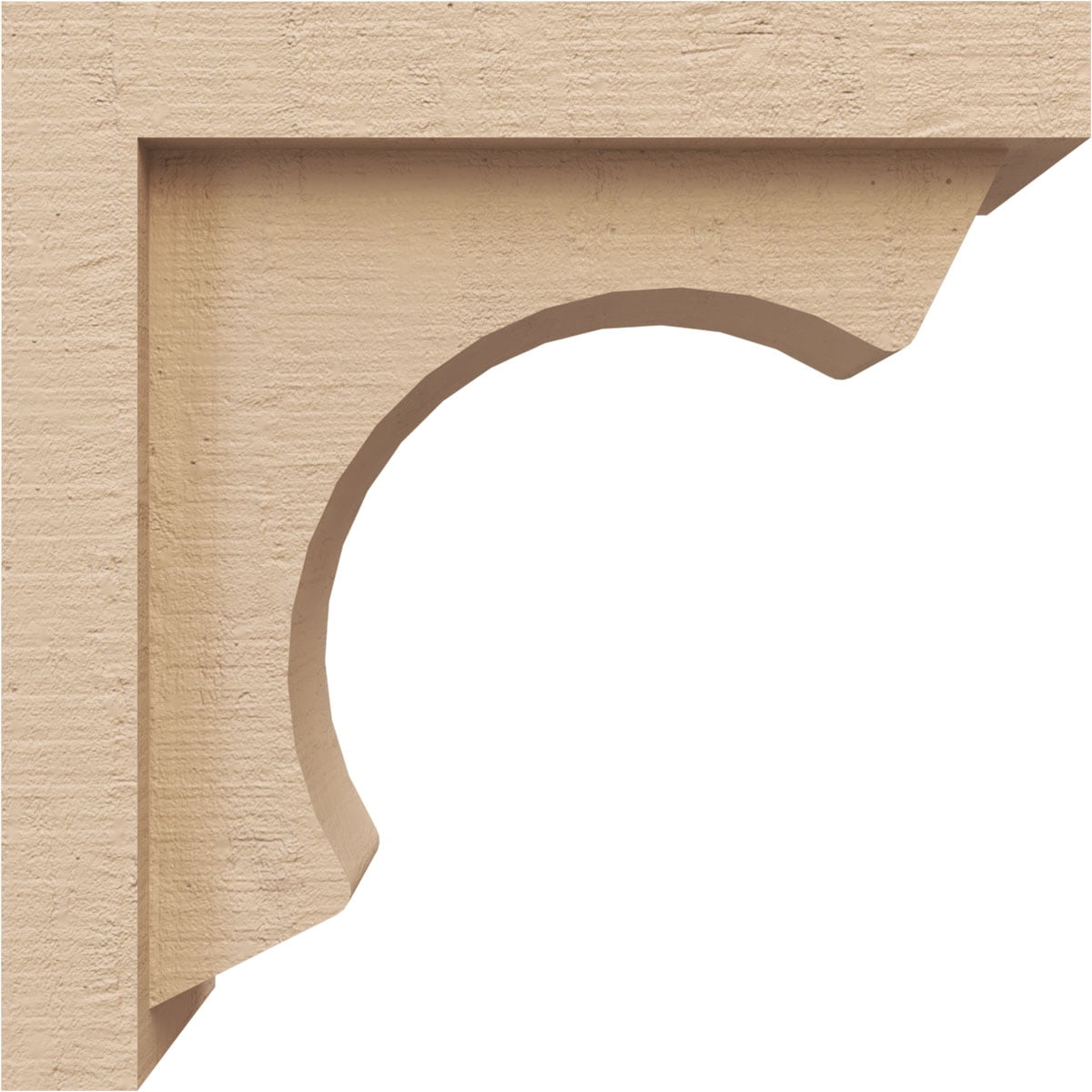 4"W x 8"D x 8"H Classic Emerson Rough Cedar Woodgrain TimberThane Corbel, Primed Tan