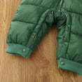 thumbnail image 4 of Ltctricy Newborn Infant Snowsuits Unisex Baby Long Sleeve Zip up Gradient Fleece Lined Hood Rompers Winter Warm Puffer Jackets(Green,15-24 Months), 4 of 5