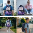 thumbnail image 2 of Jeiento Kids Backpack and Lunch Box 4 Piece Galaxy White Horse Water-Resistant School Bag Set Includes Pencil Case, Bookmarks, for Boys Girls Elementary School Travel Hiking, 2 of 7