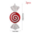 thumbnail image 1 of Colgante de árbol de Navidad para el hogar, piruleta de bastón de caramelo rojo y blanco, decoración de Año Nuevo, 2 piezas, 2023, 2024, 1 of 4