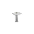 thumbnail image 3 of Pedestal Lavatory Sink - 26 Inch Bathroom Vessel Sink - Vitreous China - Elegant Design - Mounting Hardware Included, 3 of 4