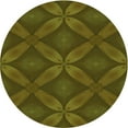 thumbnail image 1 of Ahgly Company Tapis d'Intérieur Ronds de Style Transitionnel Lavables à la Machine, Vert Olive, 3 Pieds Rond, 1 of 7