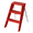 Red, variant on Ladder Shelf, Multifunctional 3-Tier Bookshelf, Stylish Bedroom Shelves Double As Bedside Table, Side Table For Home Living Room, Kitchen And Bedroom,Red