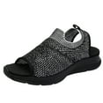 thumbnail image 2 of Mepaouo Women Walking Sandals Arch Support Orthotic Comfort Athletic Plantar Fasciitis Shoes Black Size 7.5, 2 of 8