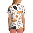 thumbnail image 5 of AHMOMEI Cartoon Animal Print Womens Scrub Top S-5XL Plus Size Women’s Nurse Uniforms with Pocket V Neck Short Sleeve Scrubs Top, 5 of 6