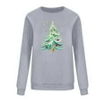 thumbnail image 6 of lulshou Women's Christmas Print Sweatshirt - Holiday Cozy Pullover, Cute Xmas Graphic Long Sleeve Crewneck Shirt, Gray, M, 6 of 6