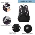 thumbnail image 4 of FORMRS Unisex School Backpack 17" Student Travel Bag with Laptop Compartment, White Halloween Ghosts, 4 of 7