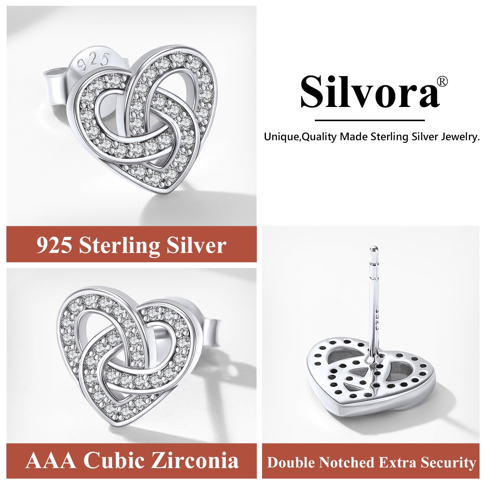 Silvora Chain Earrings for Women Solid Silver Dangling Cuban Chains Drop Ear Charms for Her Birthday Valentine's Day Gift