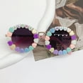 thumbnail image 4 of Aojekbee Kids Girls Boy Sunglasses Lightweight Beaded Frame Sun Protection Glasses for Toddler Outdoor Jewelry Accessories, 4 of 6
