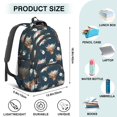 thumbnail image 5 of Highland Cow and Flower Print Backpack for School, Cute School Bag with Adjustable Shoulder Straps and Padded Back, 16.9"x12.6"x5.9", 5 of 5