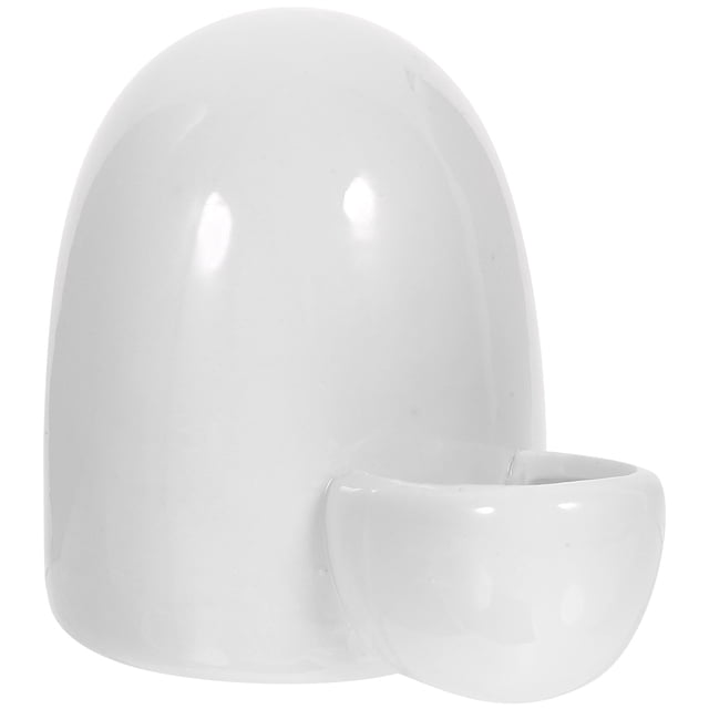 Comedero automático de cerámica para mascotas pequeñas, 200 ml, bebedero para hámsteres, conejos, dispensador de agua, suministros para mascotas (blanco)