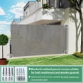 thumbnail image 4 of 71"x138" Patio Retractable Side Awning Screen, semi-transparent with UV printing, ideal for blocking sunshine and wind, creating private space for garden,balcony and swimming pool., 4 of 10