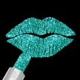 thumbnail image 2 of Lavoie, Tina 20x20 White Modern Wood Framed Museum Art Print Titled - Aqua Glitter Lipstick, 2 of 4
