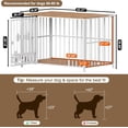 thumbnail image 6 of POAO 43"Dog Crate Furniture Foldable, No Assembly Dog Kennel Indoor for Large Dogs (60-80 lbs), Dog Cage with Adjustable Bowls &Name Tag,End Table, 6 of 7