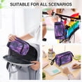 thumbnail image 7 of Nylon Fish Mouth Pencil Case with Large Capacity Zipper Pencil Pouch Purple and Black Tie-dye Texture Pencil Bag Organizers, 7 of 7