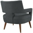 thumbnail image 4 of Modern Contemporary Urban Design Living Lounge Room Armchair, Grey Gray, Fabric, 4 of 4
