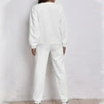 thumbnail image 6 of Scyoekwg Women 2 Piece Outfits Sweatsuit Long Sleeve Sweatshirt Jogger Sweatpant Matching Outfits Two Piece Set Fashion Casual Sweatsuit Tracksuit (White,S), 6 of 6