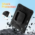 thumbnail image 4 of Rugged Case for Apple Pro 11 Inch 2024, Heavy Duty Shockproof Kickstand Handle Design with Shoulder Strap Kids Friendly Drop Protection Case for iPad Pro 11 M4 2024, Black, 4 of 5