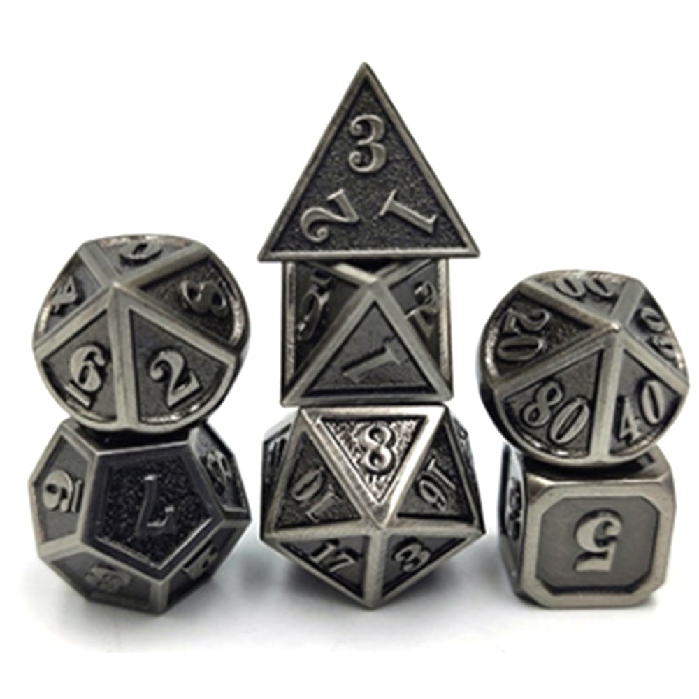 CUH 7Pcs/Set Metal Polyhedral Dice For DND RPG MTG Role Playing Dragons  Table Game - Walmart.com