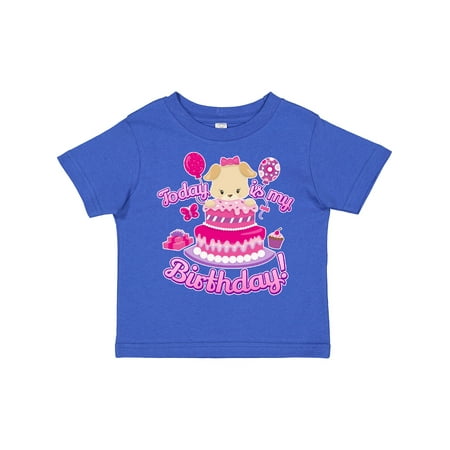 

Inktastic Today is My Birthday Puppy (pink) Gift Toddler Toddler Girl T-Shirt