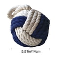 thumbnail image 3 of Circular Rope Door Stopper for Home Bar Decor Cotton Linen Material 5.51 in Diameter 1.3 kg Weight with Hanging Rope, 3 of 6