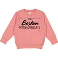 thumbnail image 2 of Inktastic From Boston Massachusetts in Black Distressed Text Toddler Sweatshirt, 2 of 4