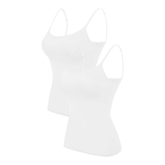 2PC Camisole Women's Chest Pad With Four Seasons Plus Size Modal Outer Wearing Base Beauty Back Top