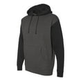 thumbnail image 2 of Independent Trading Co. Heavyweight Hooded Sweatshirt IND4000 Charcoal Heather/ Black XS, 2 of 5