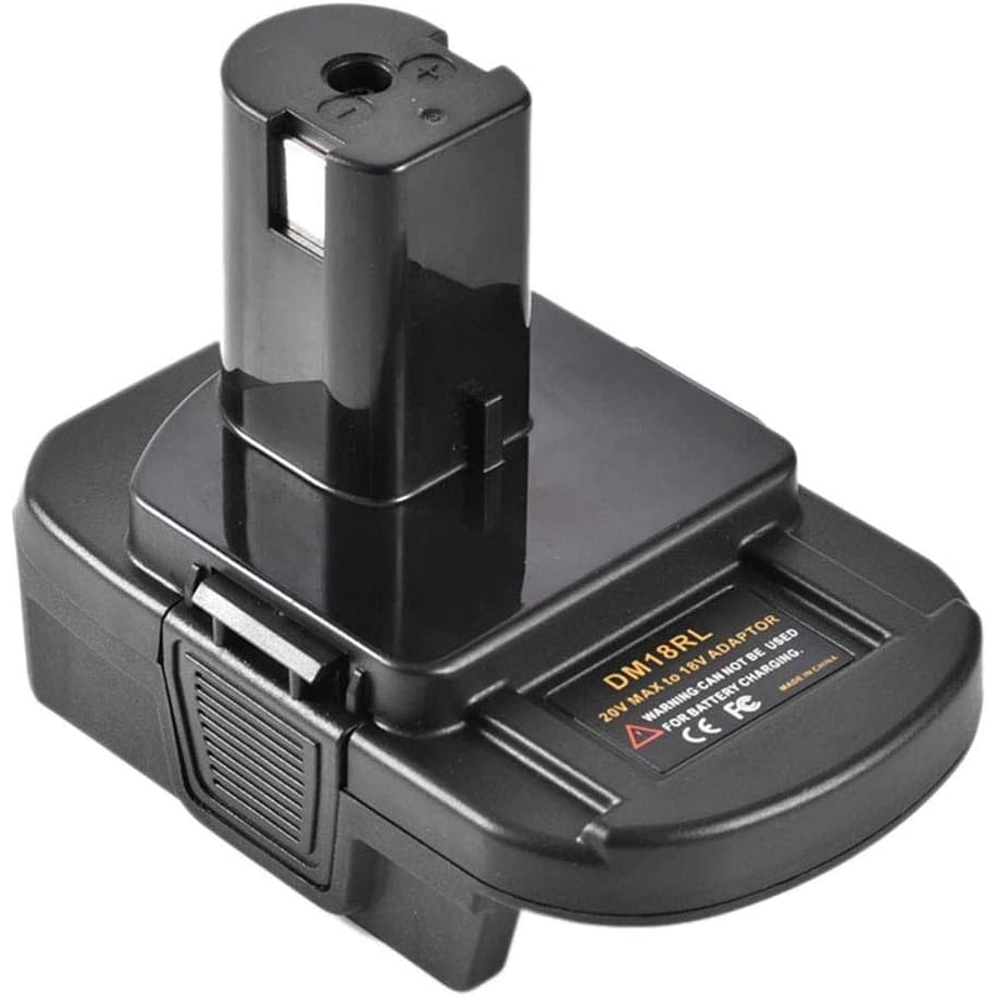 2pcs DM18RL 18V Lithium-Ion Battery Adapter Converter with USB & Type-C Ports - Compatible with R-yobi, De-Walt 20V & Mil-Waukee 18V Tools (Batteries Not Included), Fast Charger Adapter