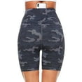 thumbnail image 2 of New Women's High Waist Workout Sport Biker Shorts Leopard Camo Snakeskin Tummy Control Butt Lift Running Leggings Short Pants, 2 of 2