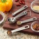 thumbnail image 4 of Set of 8 round stainless steel measuring spoons with handy leveler, easy to read markings for measuring dry or liquid ingredients, medications etc., 4 of 5
