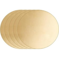 Brass sheet Brass Disc Flat Round Light golden 60x0.5mm 5pcs/bag