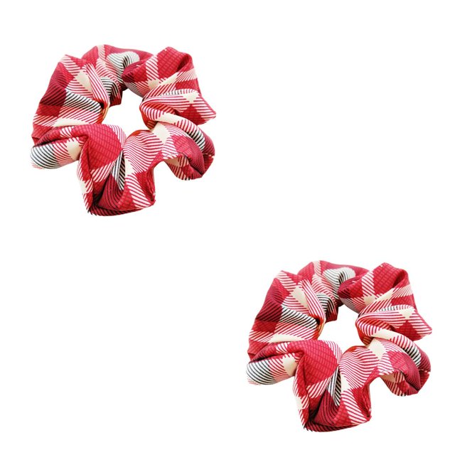 Jumpingount Lazos para el cabello Patrón escocés Anillos para el cabello Sombreros femeninos de moda 5 Type2 NO2