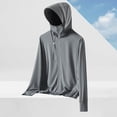 thumbnail image 2 of Men's Sun Protection Hoodie Shirt UPF 50+ Long Sleeves UV Protection SPF With Face Shield, 2 of 5