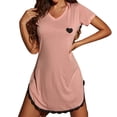thumbnail image 1 of B91xZ Pajamas Set for Women Button Down Pajama Shorts Set Soft Summer Solid Pjs Sets,Rose Gold XL, 1 of 5