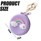 thumbnail image 2 of FloreceBien Monedero de Silicona Lindo Cierre de Cremallera Opción de Regalo Bolsa de Cambio para Mujer Monedero para Llaves de Lápiz LabialRedondo, Arco Iris, 2 of 6