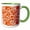 Green/White, variant on 3drose, Symmetrical Geometric Design Ochre Grey White, 11oz Two-tone Green Mug