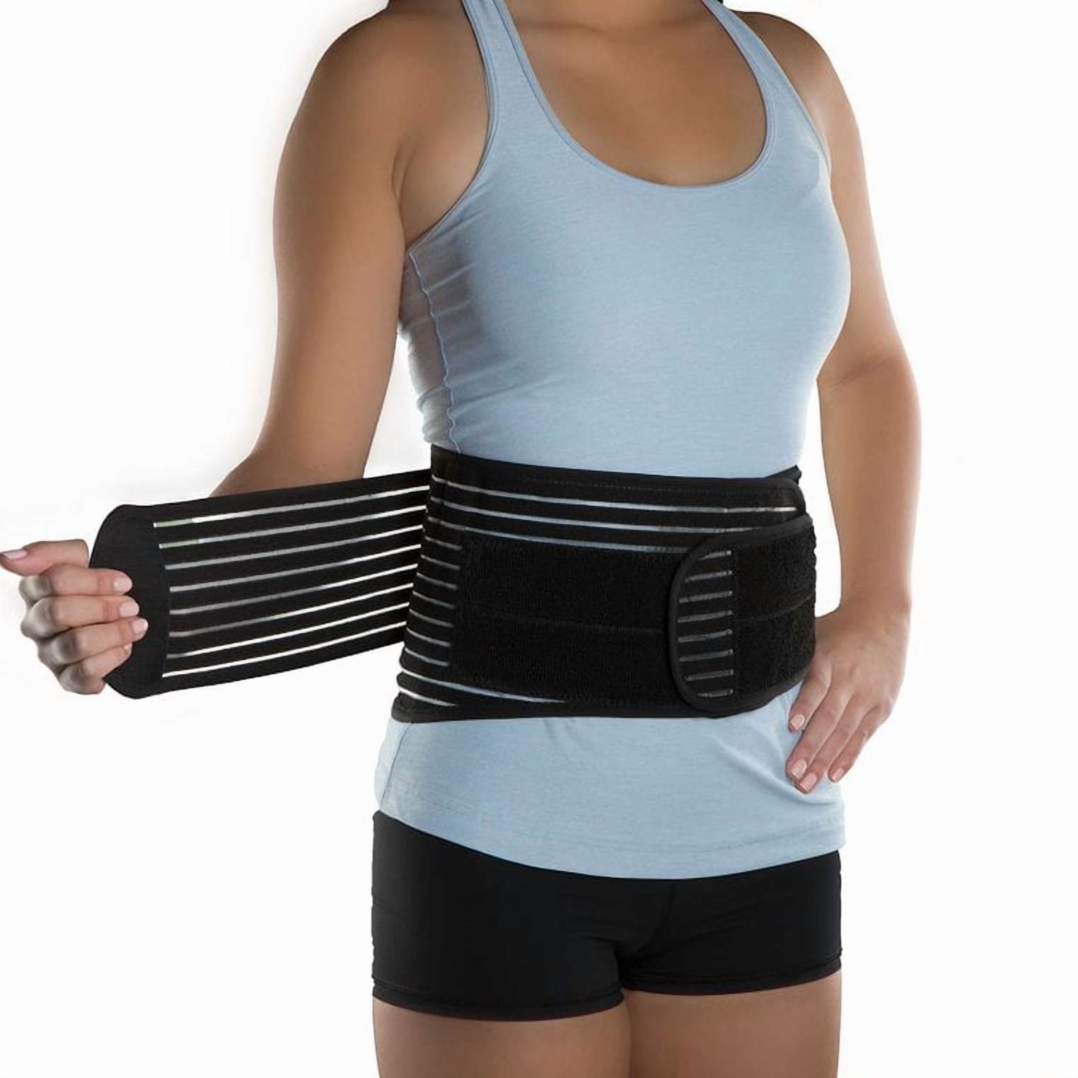 DonJoy Performance Elastic Back Brace Wrap, Adjustable Stretch Compression Brace, Low Back size S/M