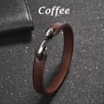 thumbnail image 1 of Pulsera Jiayiqi para hombre, brazalete de cuero genuino, brazalete Retro, pulsera con ganchos clásicos, regalos de joyería para hombres y mujeres Tan Jianjun  unisex, 1 of 2