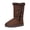 Coffee, variant on Rokment Women's Mid Calf Platform Winter Boots Fashion Warm Suede Fuzzy Thicken Fleece Lined Comfortable Flat Non Slip Snow Dress Tall Boots