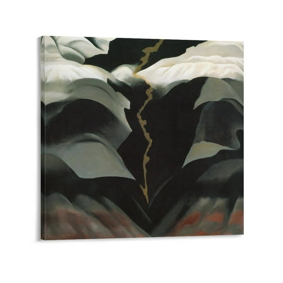 American Artist Georgia O'Keeffe Black Place No Poster Wall Art Picture Painting Poster Canvas Print Posters Artworks Bedroom Living Room Decor 20x20inch(50x50cm)