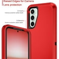 thumbnail image 4 of Designed for Samsung Galaxy S21 FE Heavy Duty Case, Triple Layer Protection Shockproof Dropproof Dustproof Anti-Scratch Phone Case Cover for Samsung Galaxy S21 FE,Red, 4 of 7