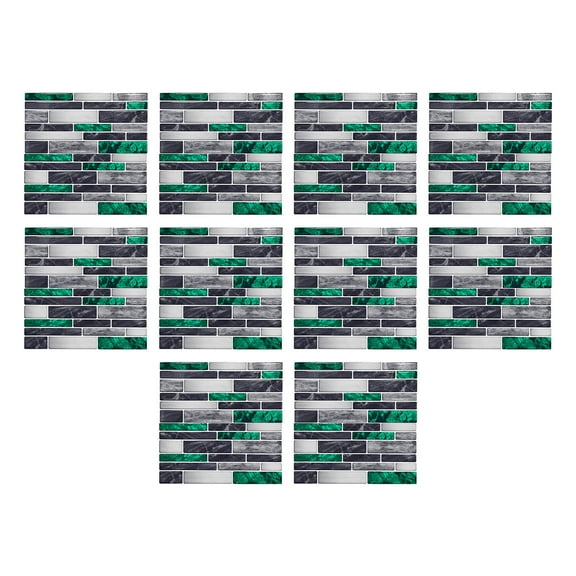 Lilixerw 10 PCS Self Adhesive Tile Stickers for Kitchen Backsplash and Bathroom,Home Decor Kitchen Wall Sticker