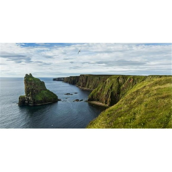 Stacks of Duncansby & The Rugged Coastline of Duncansby Head - Scotland Poster Print by Keith Levit, 22 x 11